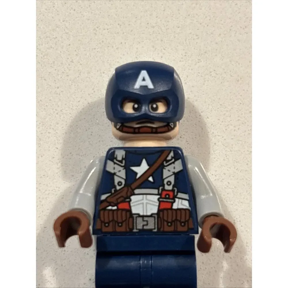 Lego Captain America Minifigure #sh1011 Dark Blue Suit Set #76313 Brand New